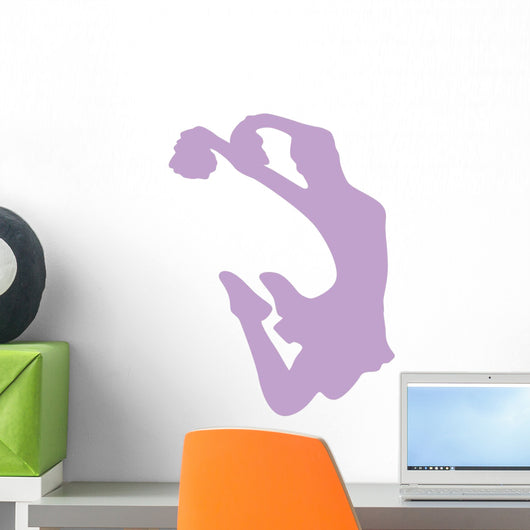 Cheer Silhouette Lavender Wall Decal