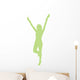 Cheer Silhouette Lime Green Wall Decal