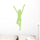 Cheer Silhouette Lime Green Wall Decal