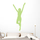 Cheer Silhouette Lime Green Wall Decal