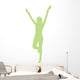 Cheer Silhouette Lime Green Wall Decal