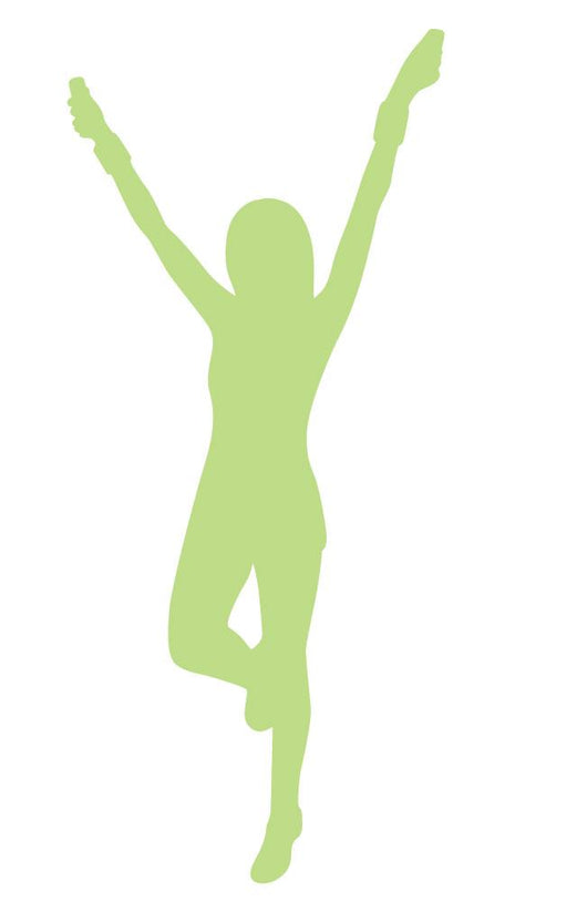 Cheer Silhouette Lime Green Wall Decal