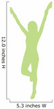 Cheer Silhouette Lime Green Wall Decal