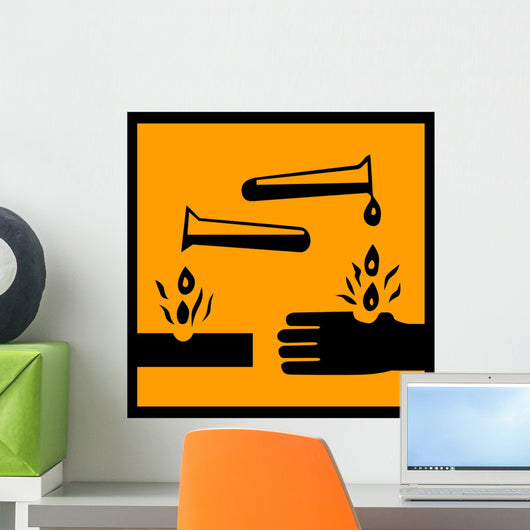 Acidic Chemical Sign Wall Decal