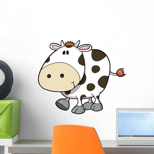 Cute Little Baby Cow Wall Decal
