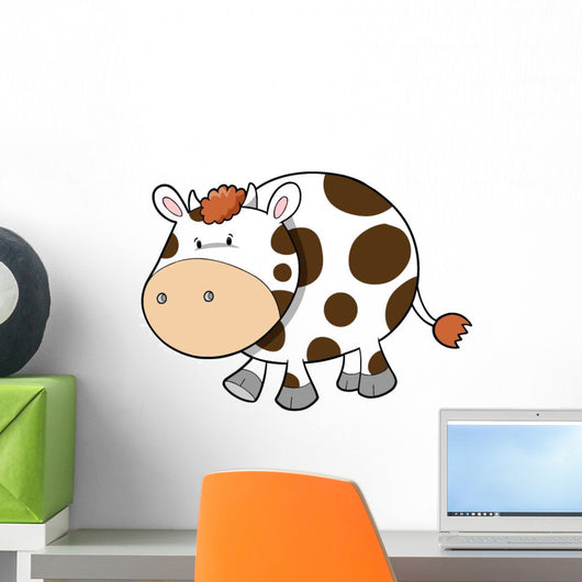 Cute Little Baby Cow Wall Decal