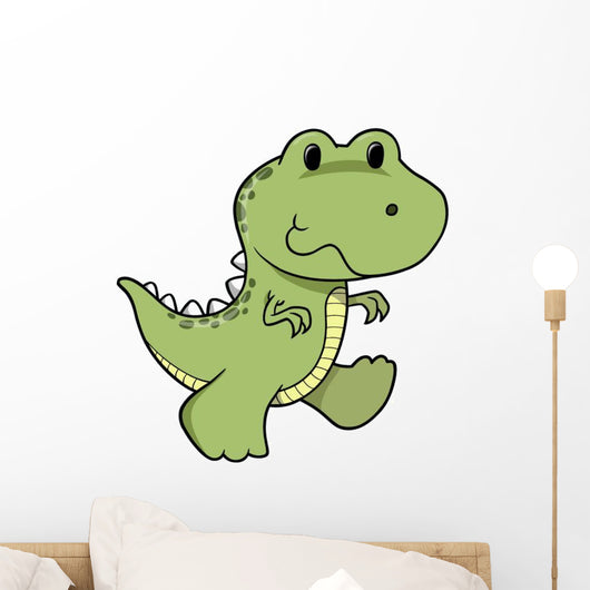 Baby Green Tyrannosaurus Dinosaur Wall Decal