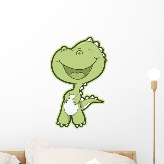 Laughing Cute Little Dinosaur Wall Decal