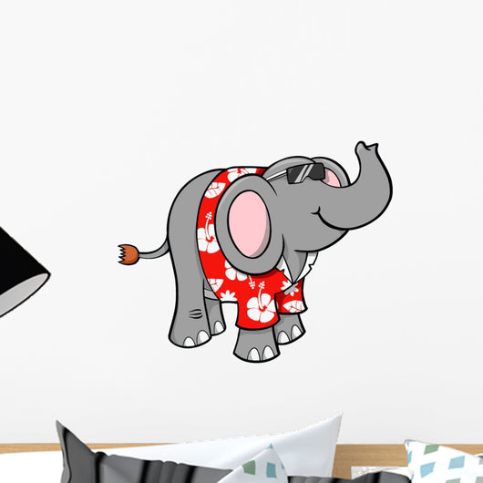 Cute Little Chillaxin Elephant Wall Decal