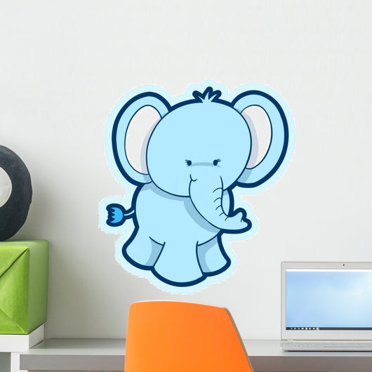 Cute Bubbly Baby Elephant Wall Decal