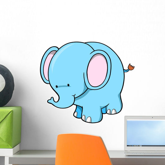 Cute Little Brainy Elephant Wall Decal