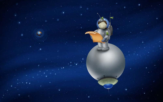 Illustration Astronaut Outer Space Wall Decal