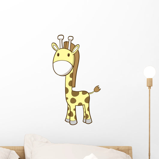 Pastel Yellow Baby Giraffe Wall Decal