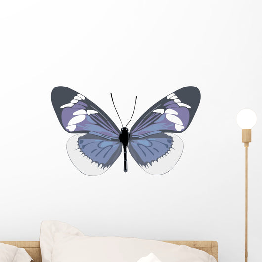 Blue and White Butterfly Wall Decal