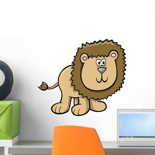 Cute Little Hairy Lion Wall Decal