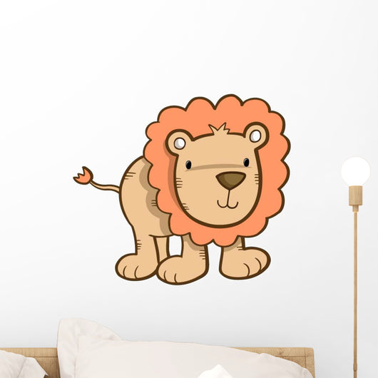 Little Pastel Baby Lion Wall Decal