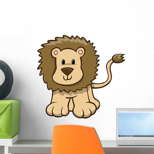 Little Brown Baby Lion Wall Decal