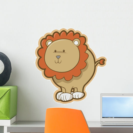 Cute Chunky Baby Lion Wall Decal