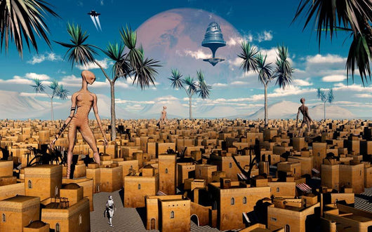 Artist's Concept Aliens Visiting Wall Decal