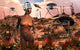 Robots Harvesting Plants Distant Wall Decal