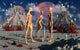 Group Alien Reptoid Beings Wall Decal