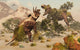 Living Fossils Triceratops and Wall Decal