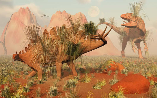Living Fossils Stegosaurus and Wall Decal