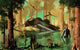 Astronaut Wades through Swamp-like Wall Decal
