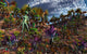Alien Being Surveys Colorful Wall Decal
