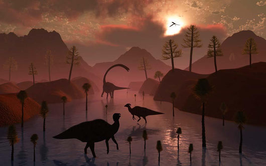 Sauropod and Duckbill Dinosaurs Wall Decal Design 1