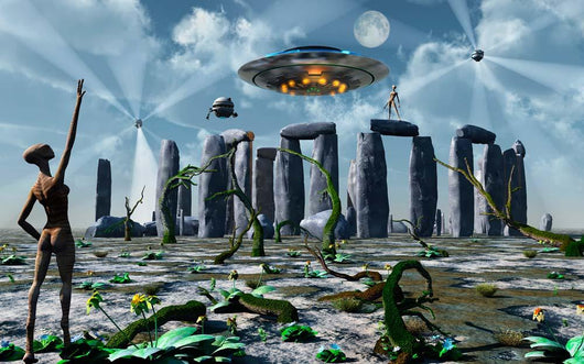 Alien Interdimensional Beings Recharge Wall Decal Design 2