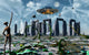 Alien Interdimensional Beings Recharge Wall Decal Design 2
