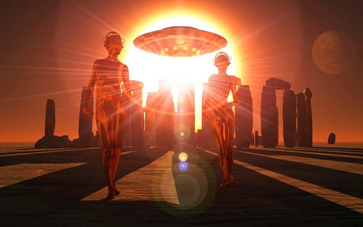 Alien Interdimensional Beings Recharge Wall Decal Design 1