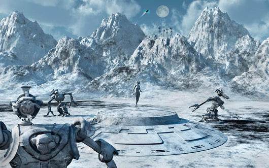 Robotic Survey Team Exploring Wall Decal