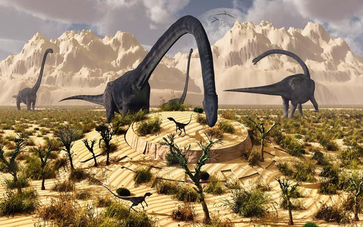 Dinosaur Discovers Buried Ufo Wall Decal