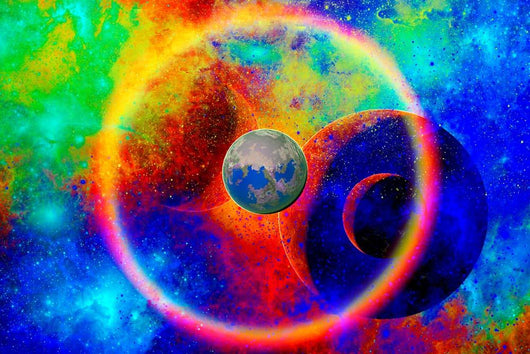 Lone Rough Planet Travelling Wall Decal