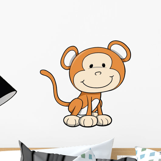 Happy Little Baby Monkey Wall Decal