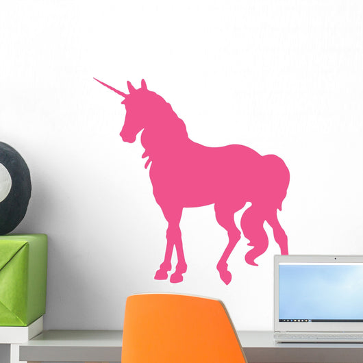 Elegant Hot Pink Unicorn Wall Decal