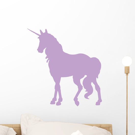 Elegant Purple Unicorn Silhouette Wall Decal