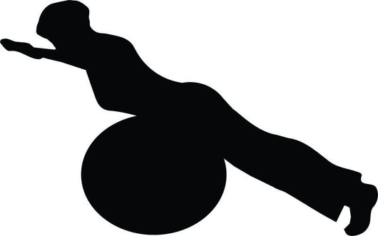 Aerobic Fitness Silhouette Wall Decal