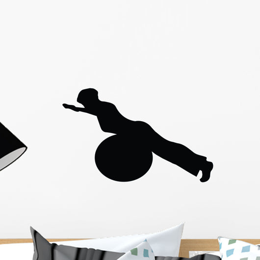 Aerobic Fitness Silhouette Wall Decal