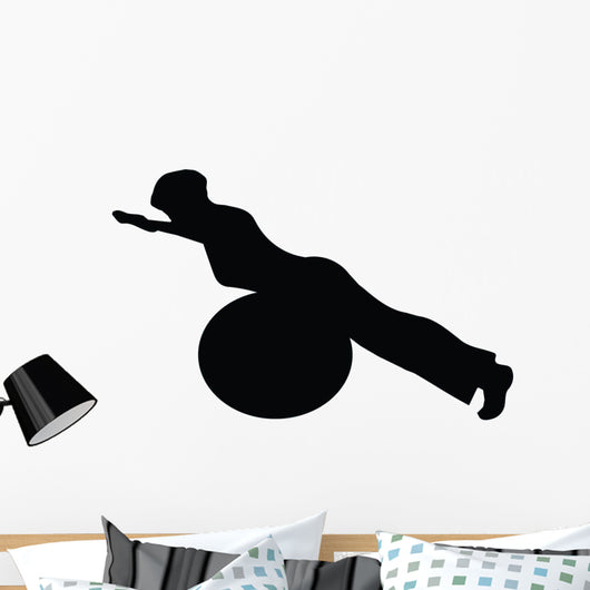 Aerobic Fitness Silhouette Wall Decal