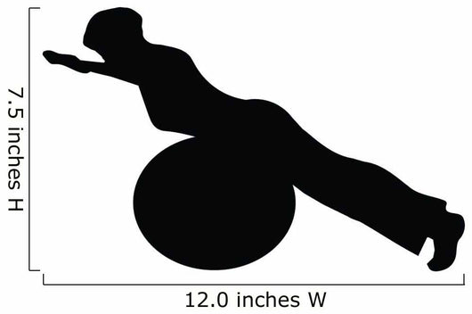 Aerobic Fitness Silhouette Wall Decal