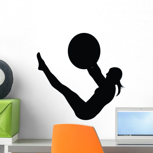 Aerobic Fitness Silhouette Wall Decal