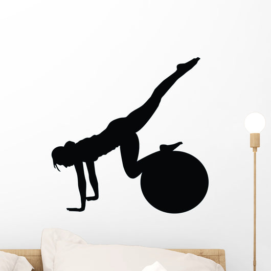 Aerobic Fitness Silhouette Wall Decal