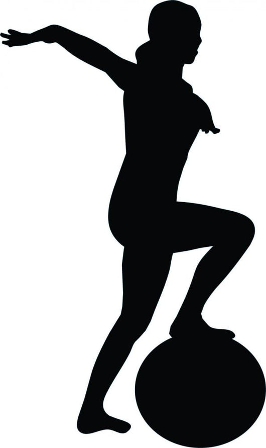 Aerobic Fitness Silhouette Wall Decal
