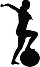 Aerobic Fitness Silhouette Wall Decal