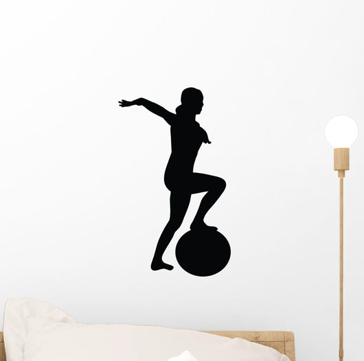 Aerobic Fitness Silhouette Wall Decal