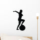 Aerobic Fitness Silhouette Wall Decal