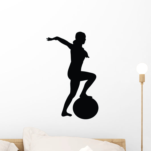 Aerobic Fitness Silhouette Wall Decal